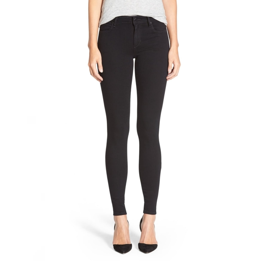 Joe's Jeans Honey Skinny Leg Faded Black Jeans